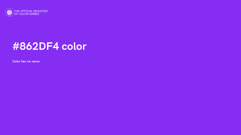 #862DF4 color image