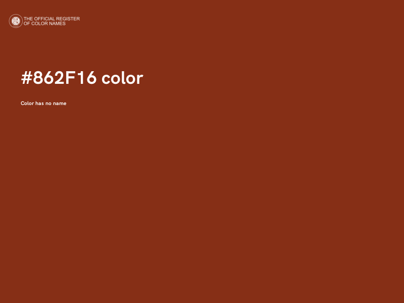 #862F16 color image