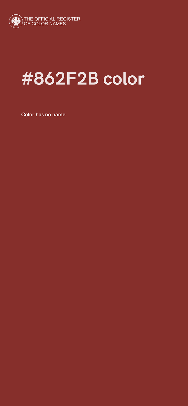 #862F2B color image