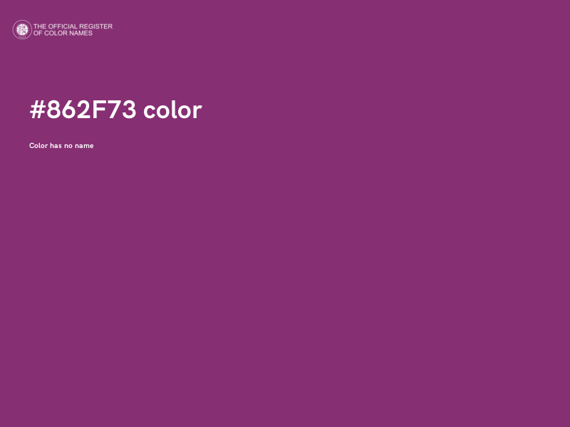 #862F73 color image