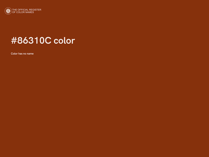 #86310C color image