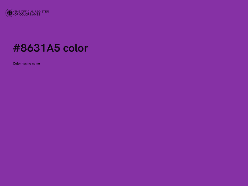 #8631A5 color image
