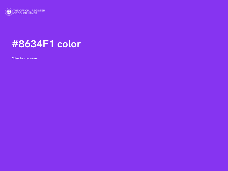 #8634F1 color image