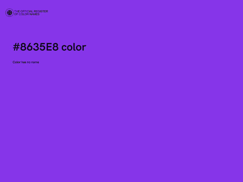 #8635E8 color image