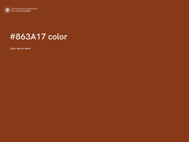 #863A17 color image