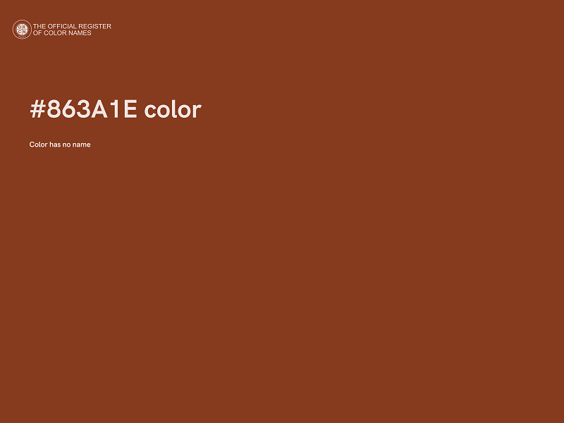 #863A1E color image