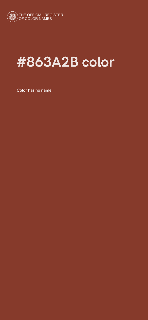 #863A2B color image