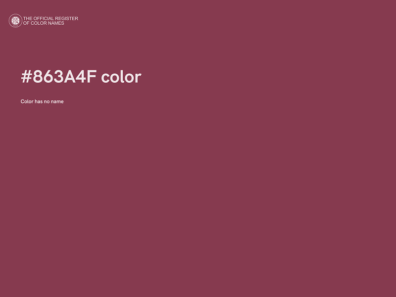 #863A4F color image