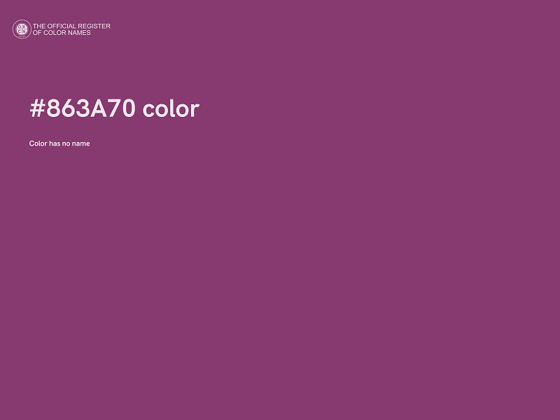 #863A70 color image
