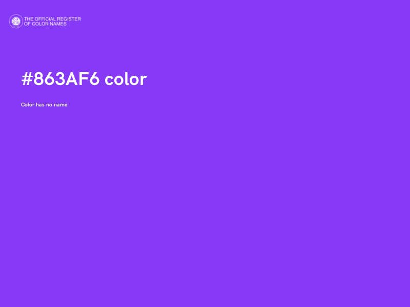 #863AF6 color image