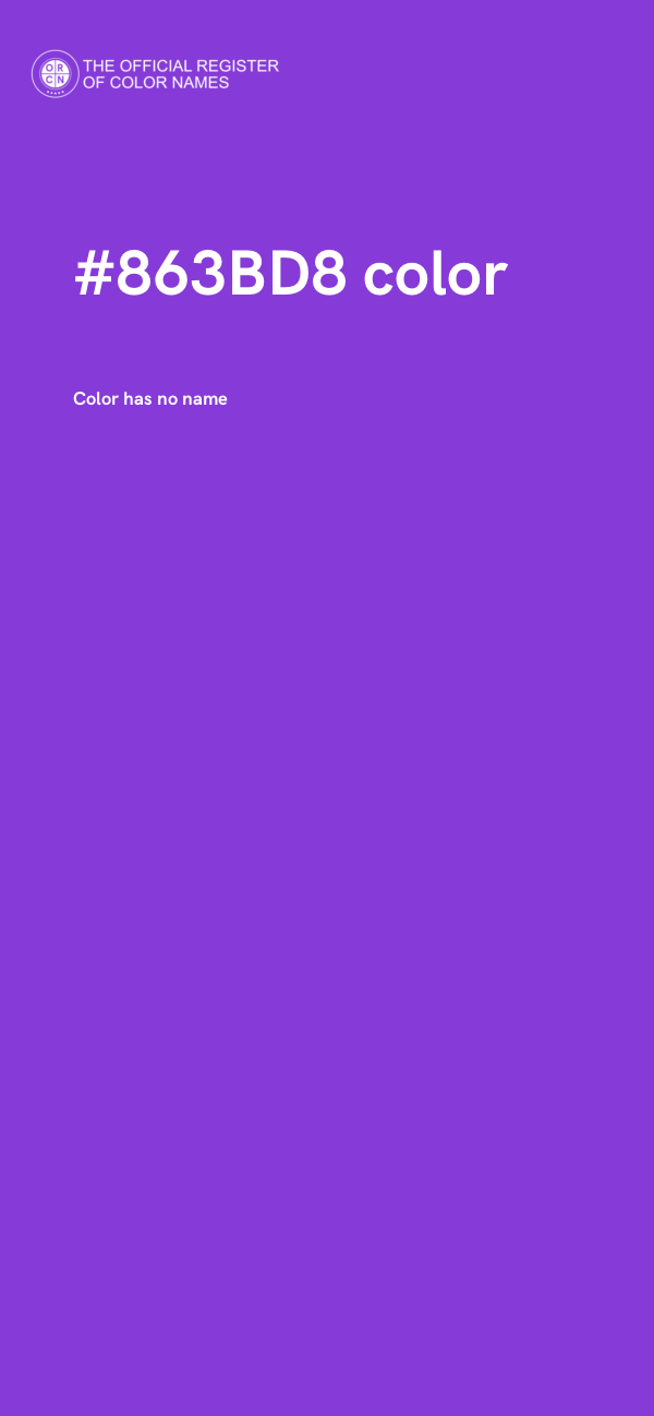 #863BD8 color image