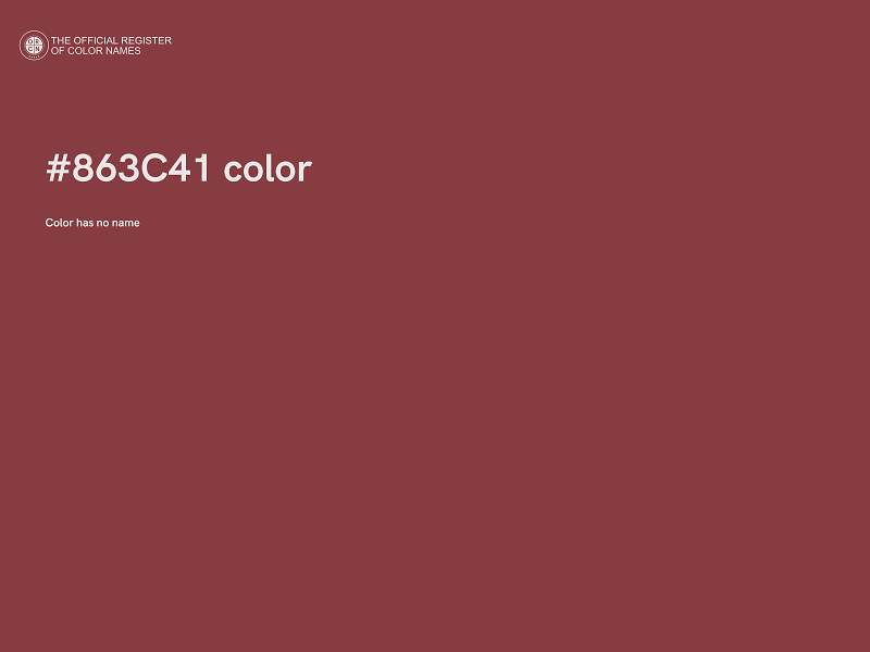 #863C41 color image