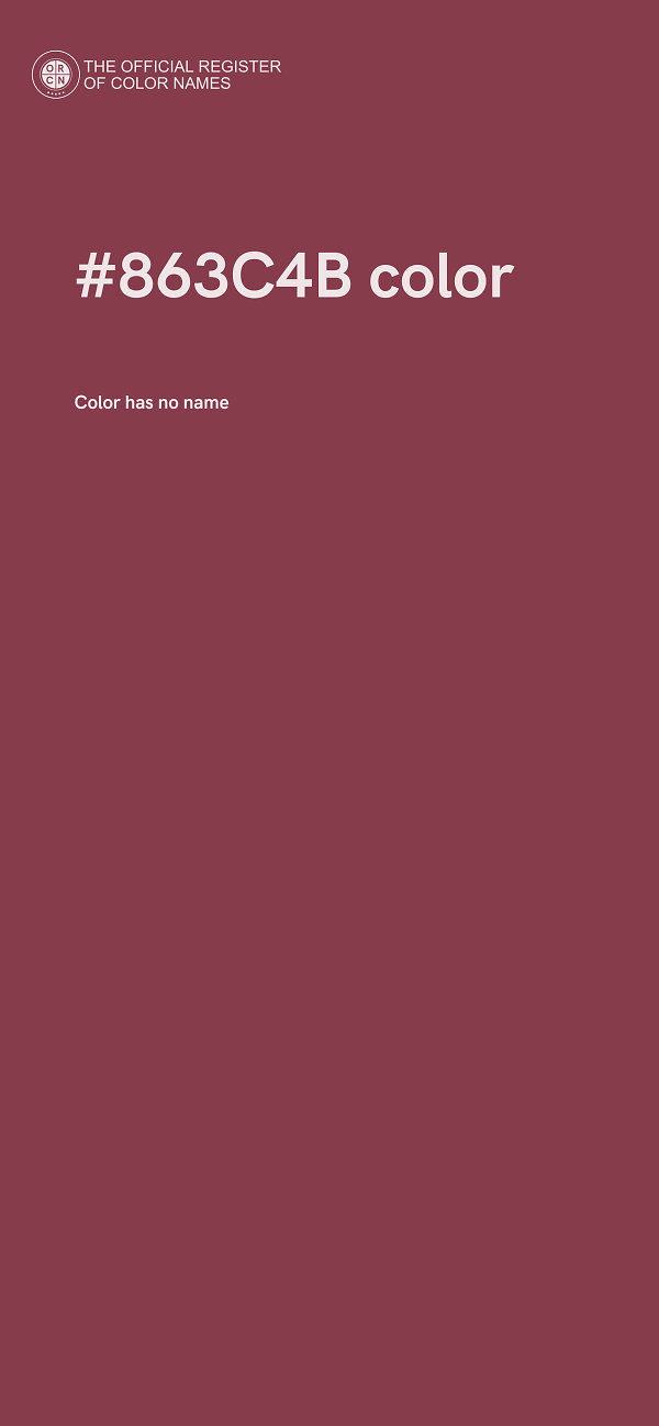#863C4B color image