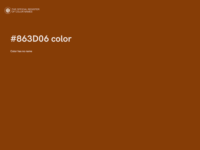 #863D06 color image