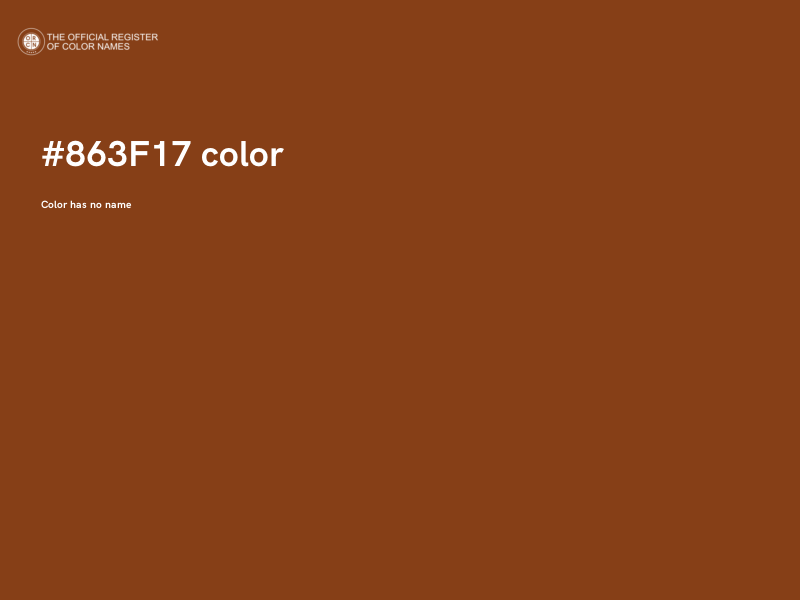 #863F17 color image