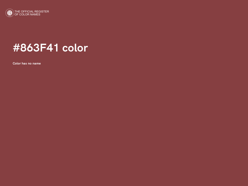 #863F41 color image