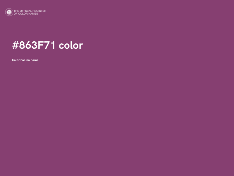 #863F71 color image