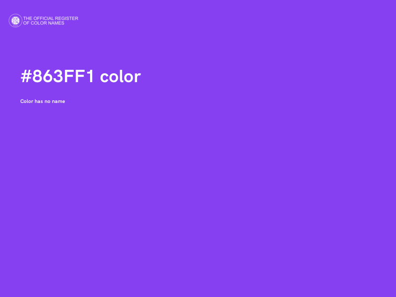 #863FF1 color image