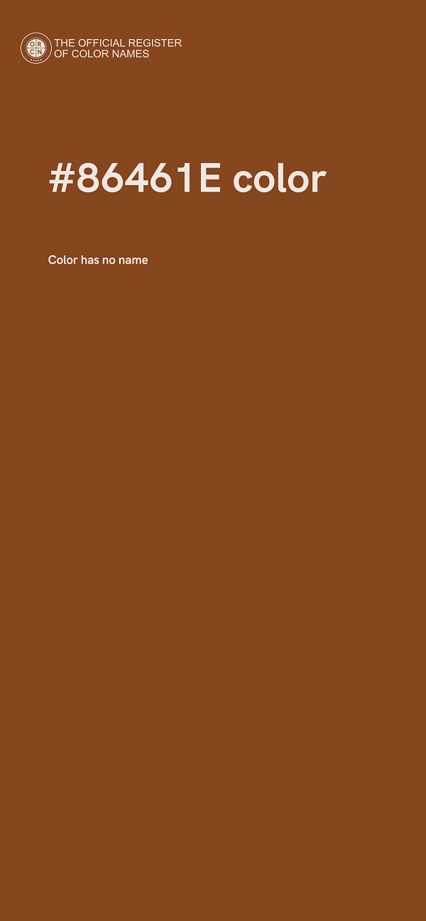 #86461E color image