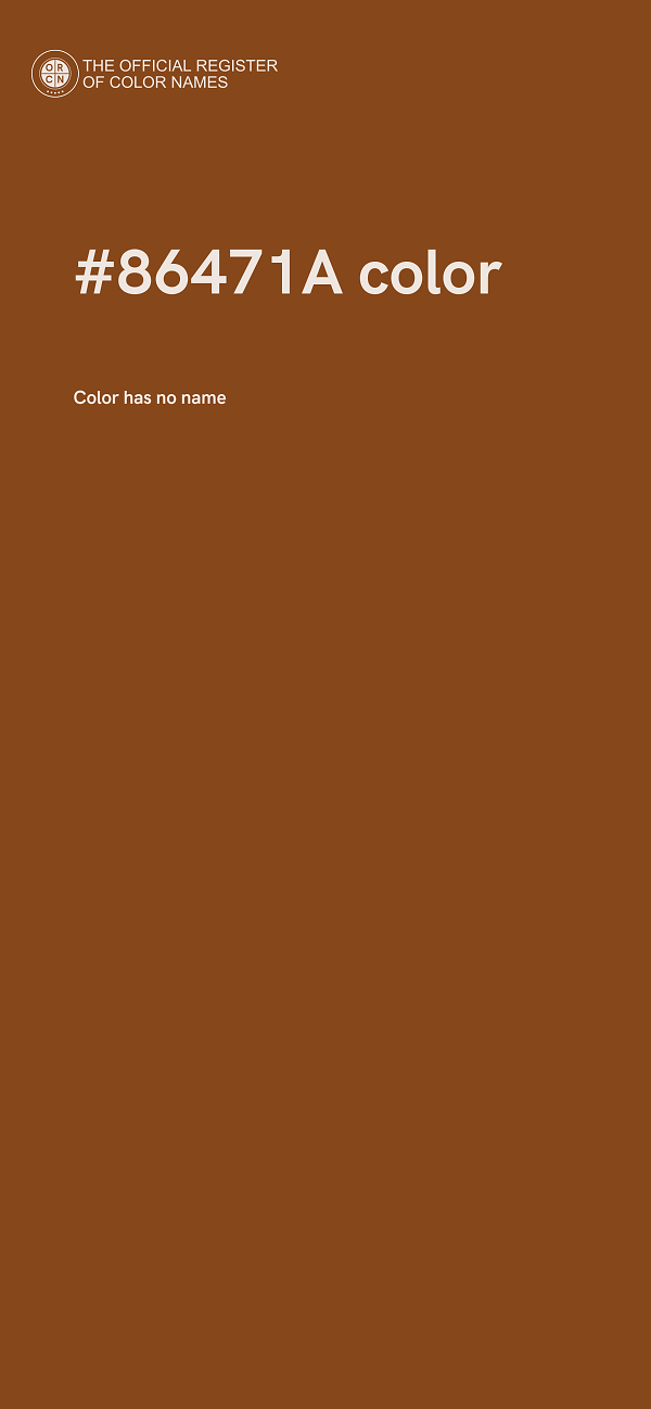 #86471A color image