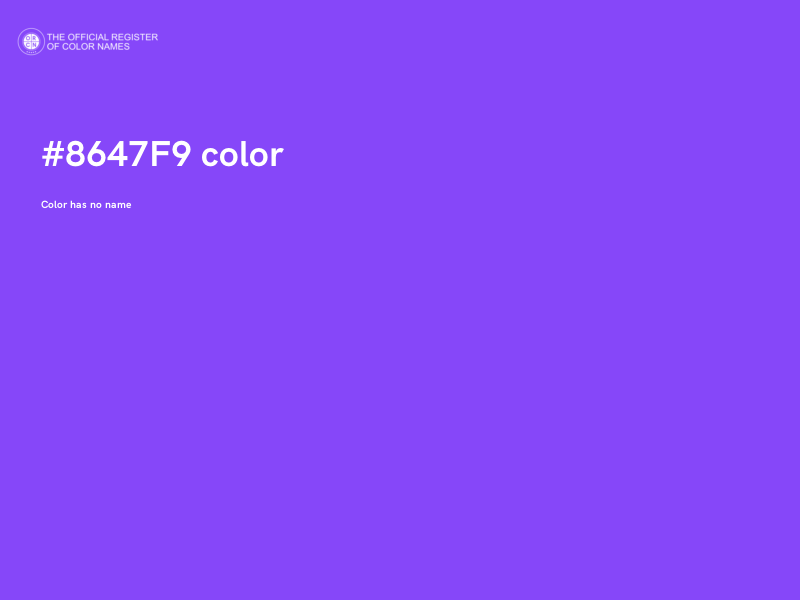 #8647F9 color image