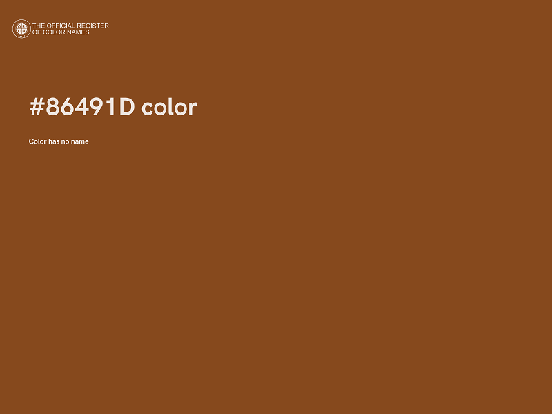 #86491D color image