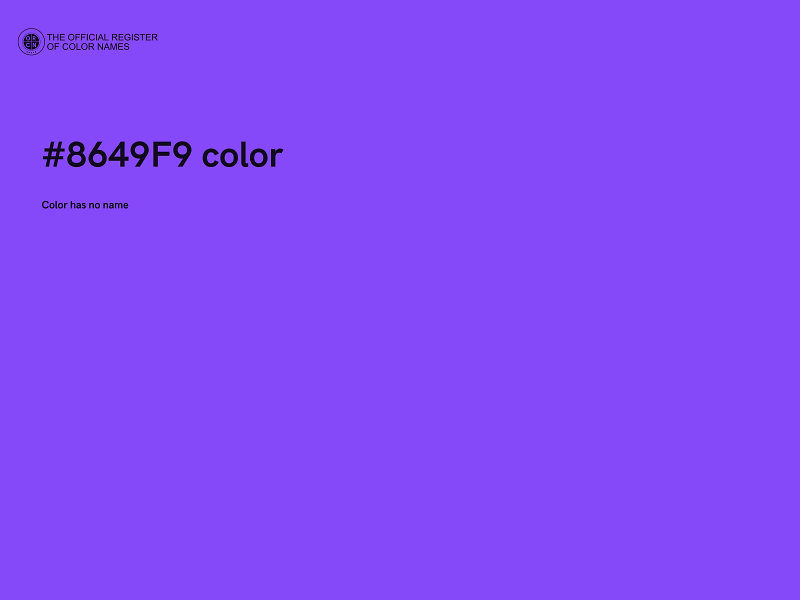 #8649F9 color image