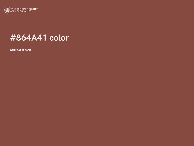 #864A41 color image