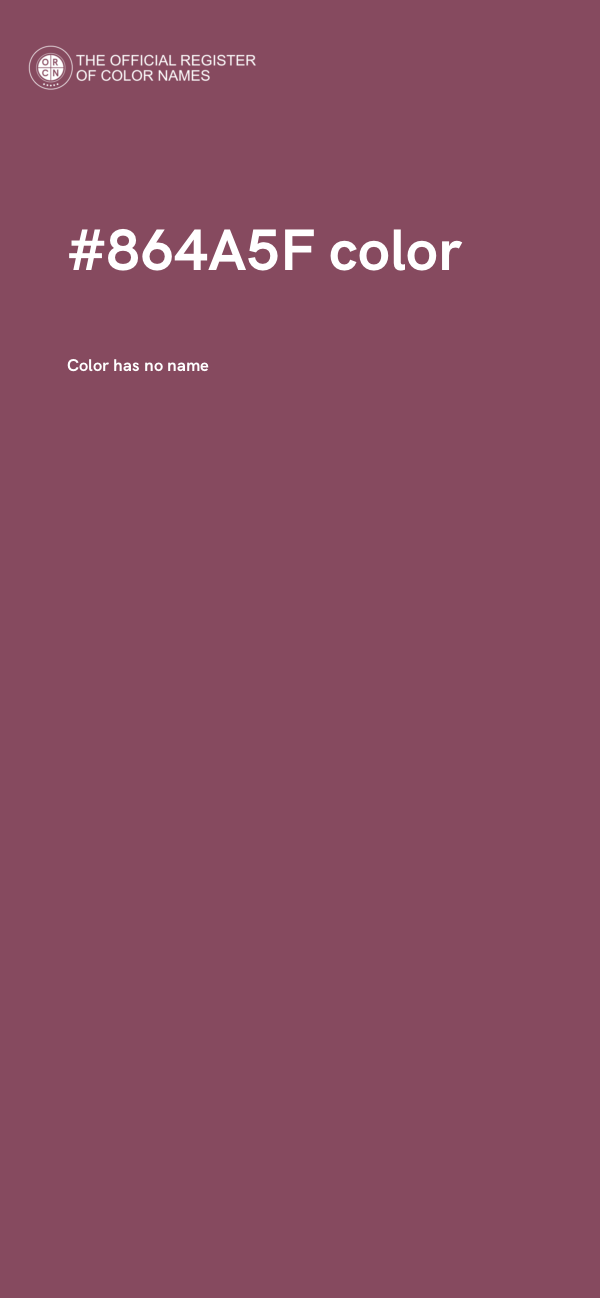 #864A5F color image