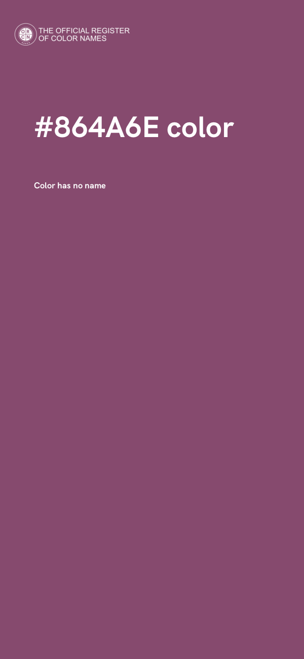 #864A6E color image