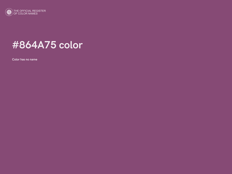 #864A75 color image