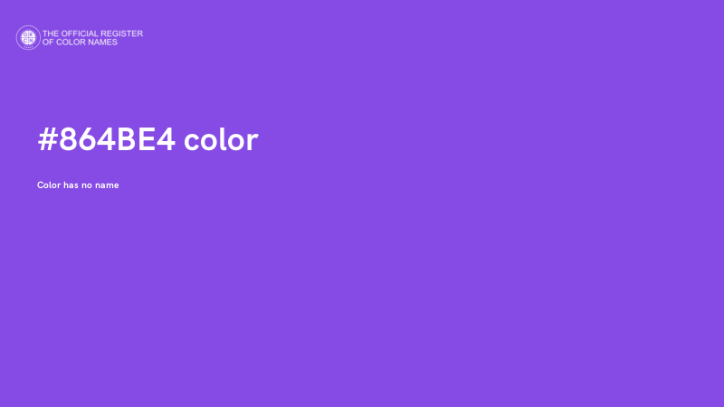 #864BE4 color image