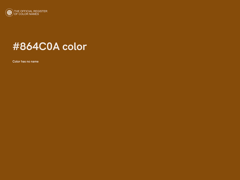 #864C0A color image