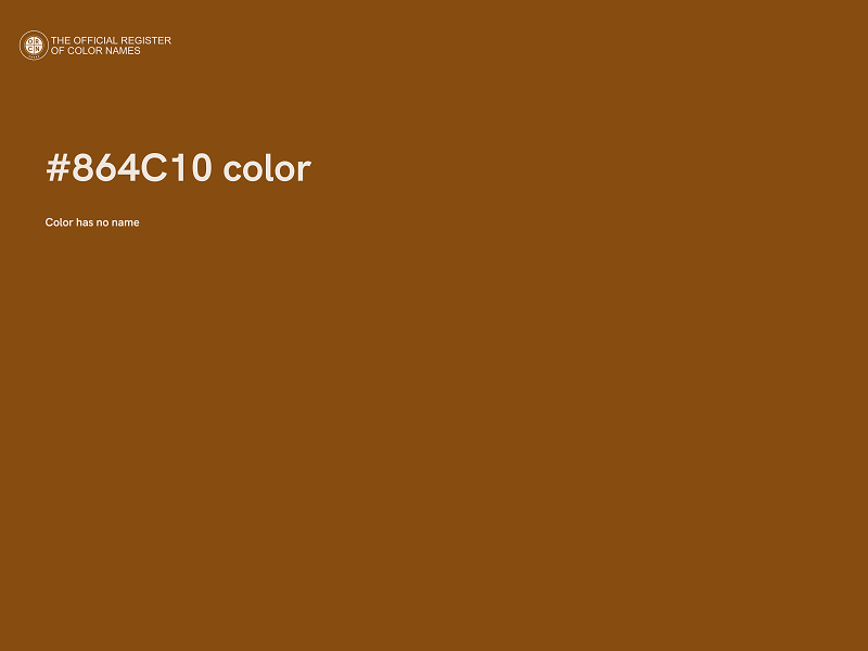 #864C10 color image