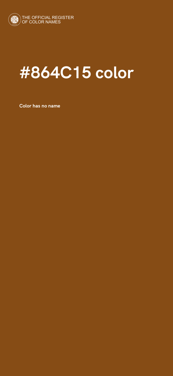 #864C15 color image