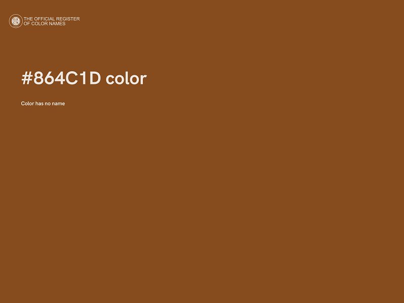 #864C1D color image