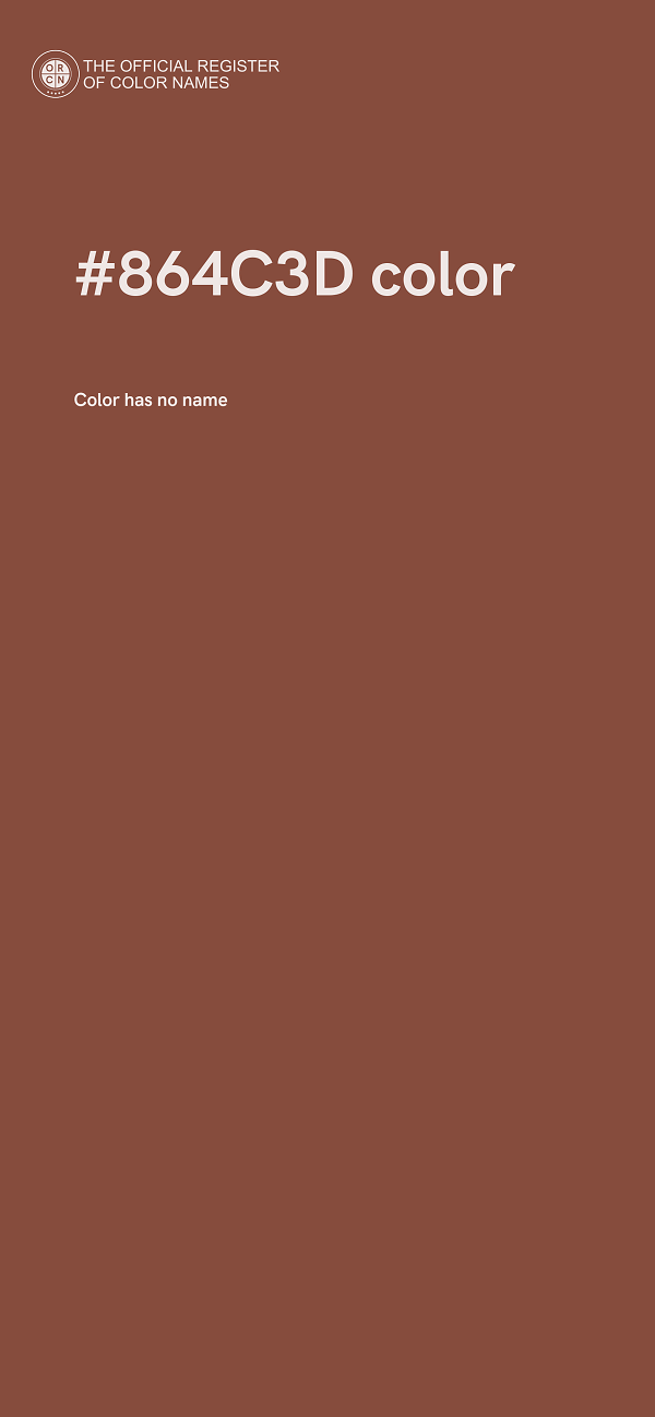 #864C3D color image