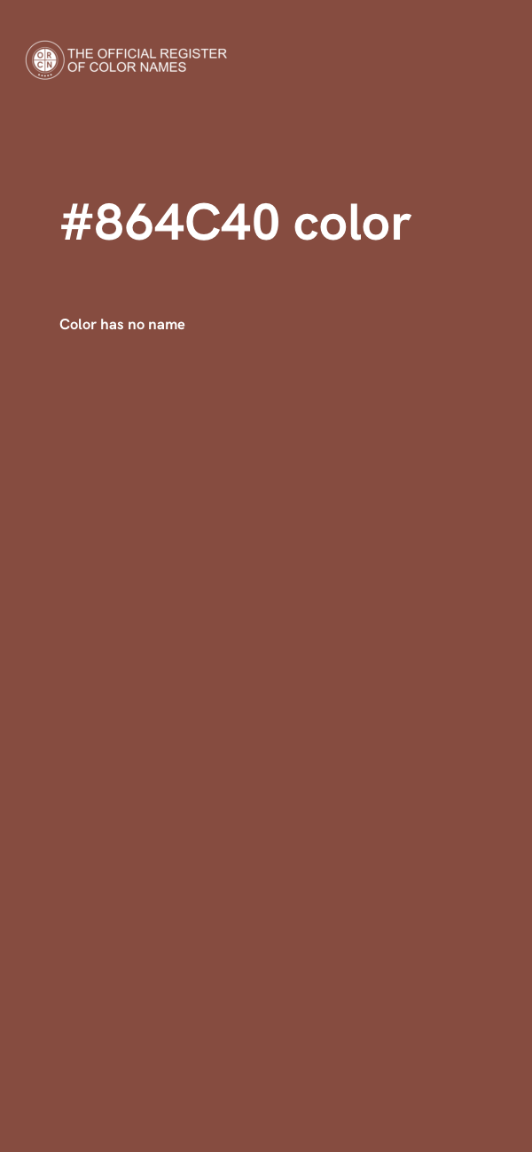 #864C40 color image