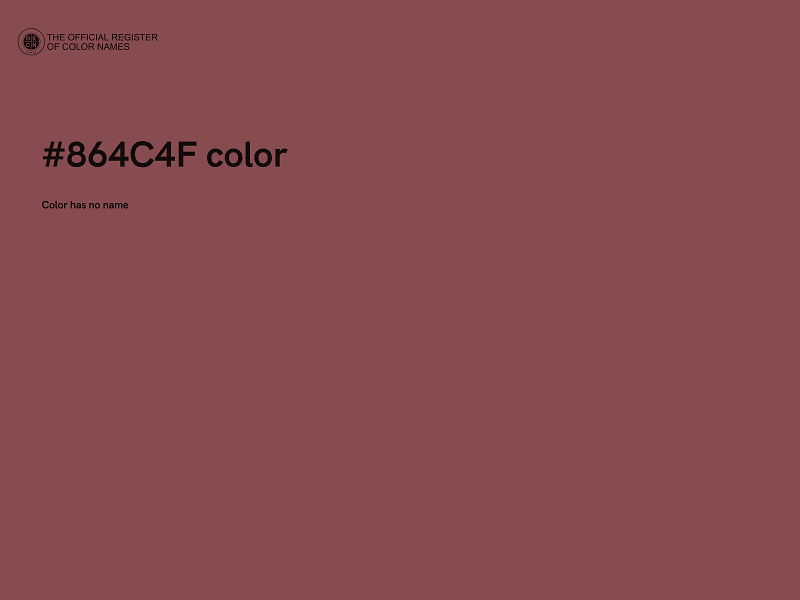 #864C4F color image