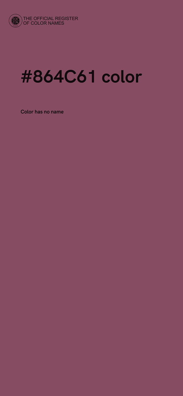 #864C61 color image