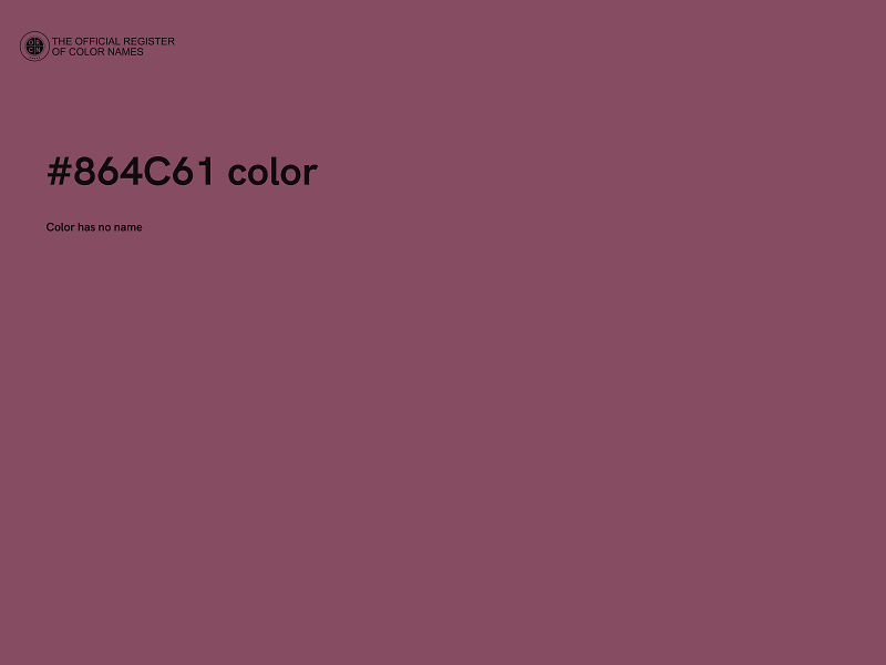 #864C61 color image
