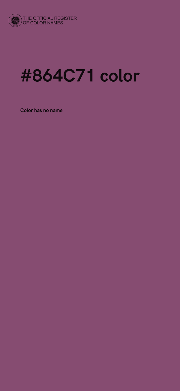 #864C71 color image