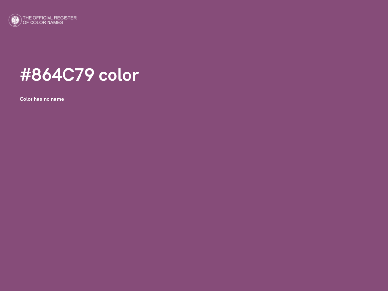 #864C79 color image