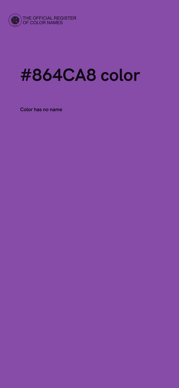 #864CA8 color image