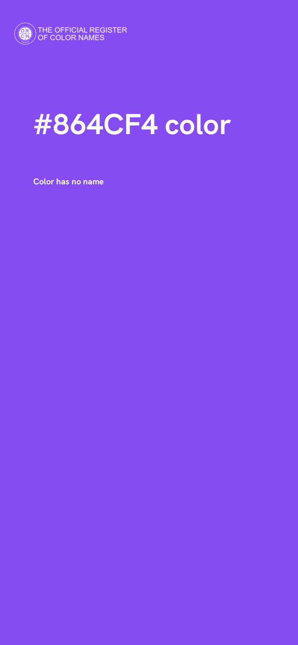 #864CF4 color image