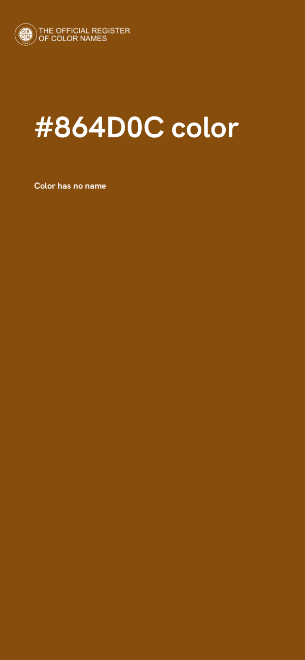 #864D0C color image