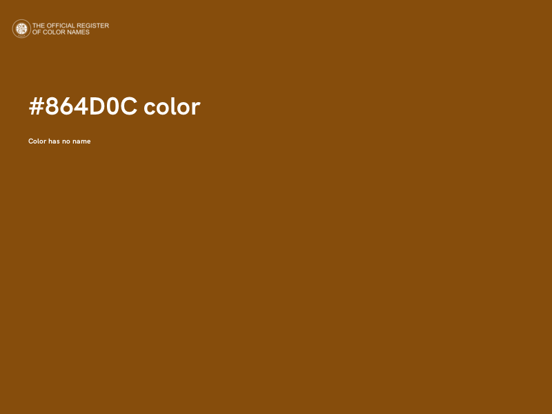 #864D0C color image