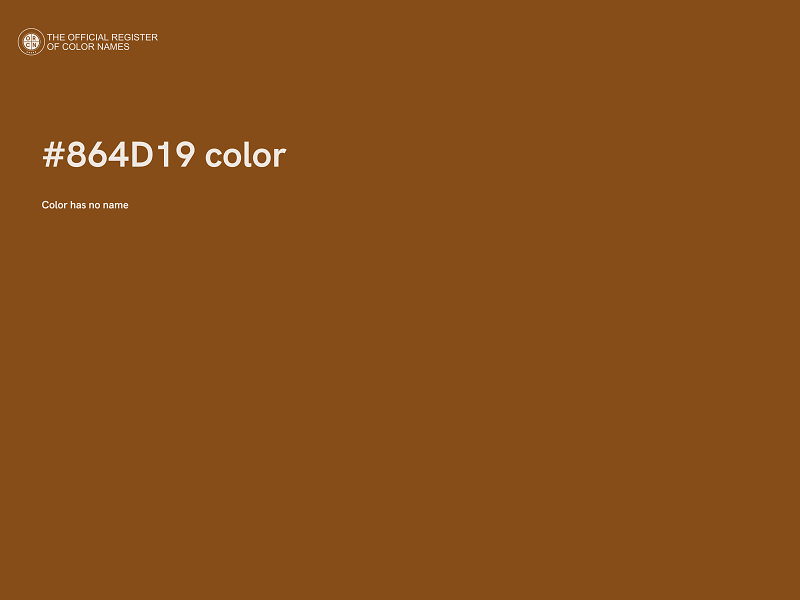 #864D19 color image