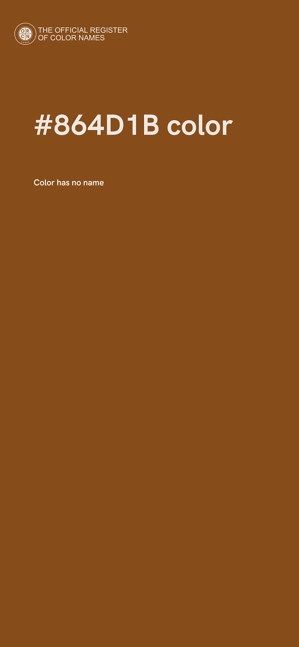 #864D1B color image