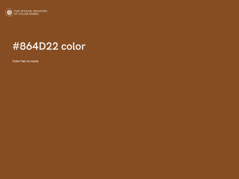 #864D22 color image